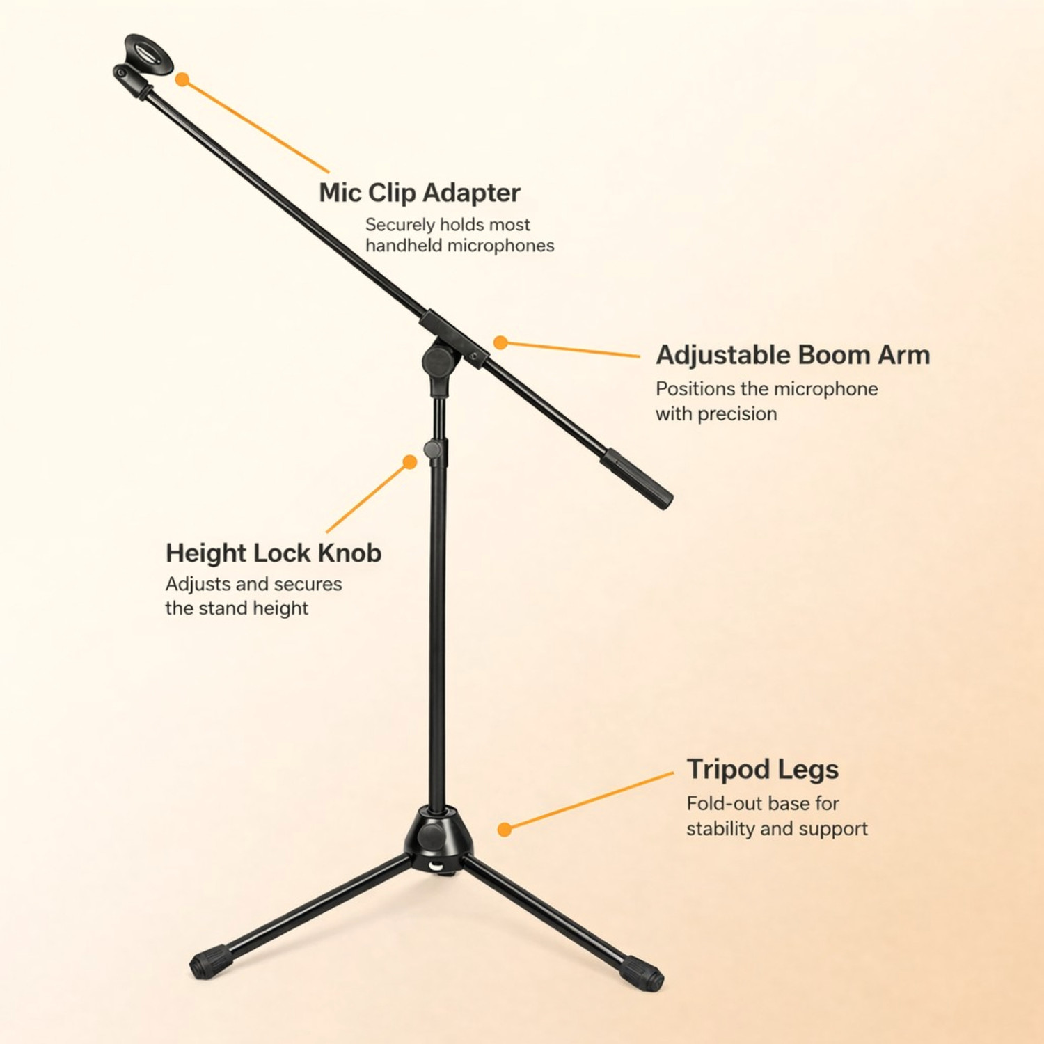 Image of Arctic AR-MS-01 | Heavy Duty Adjustable Microphone Stand