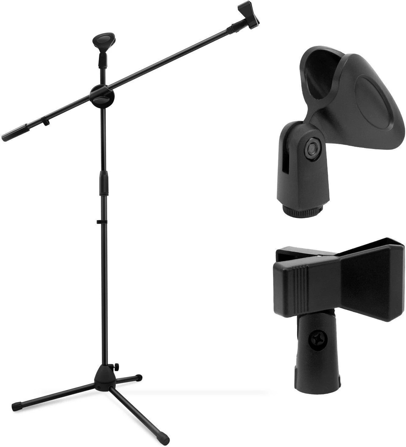 Image of IMAGINEA Mic Stand with Mic Clips, Boom Stand for Kids Adults, Singing Speech, Studio Double Music Instrument Stand