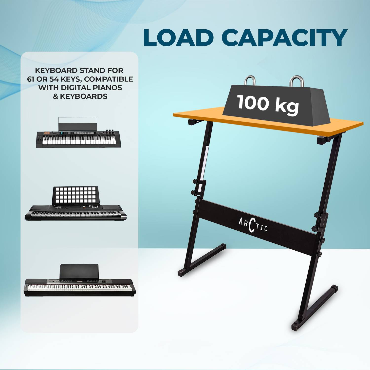 Arctic AR-ZKS-03 | Adjustable Heavy Duty Z Shape Keyboard Stand
