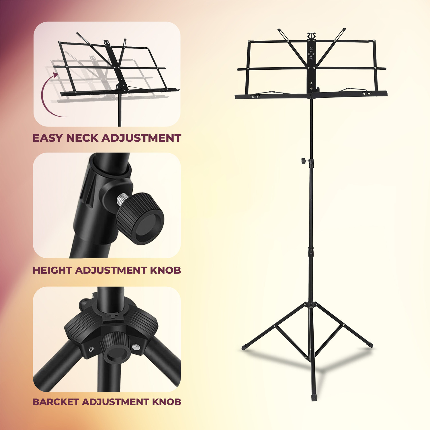 Image of Arctic AR-NSB-01 | Adjustable Orchestra Lyrics & Notation Stand