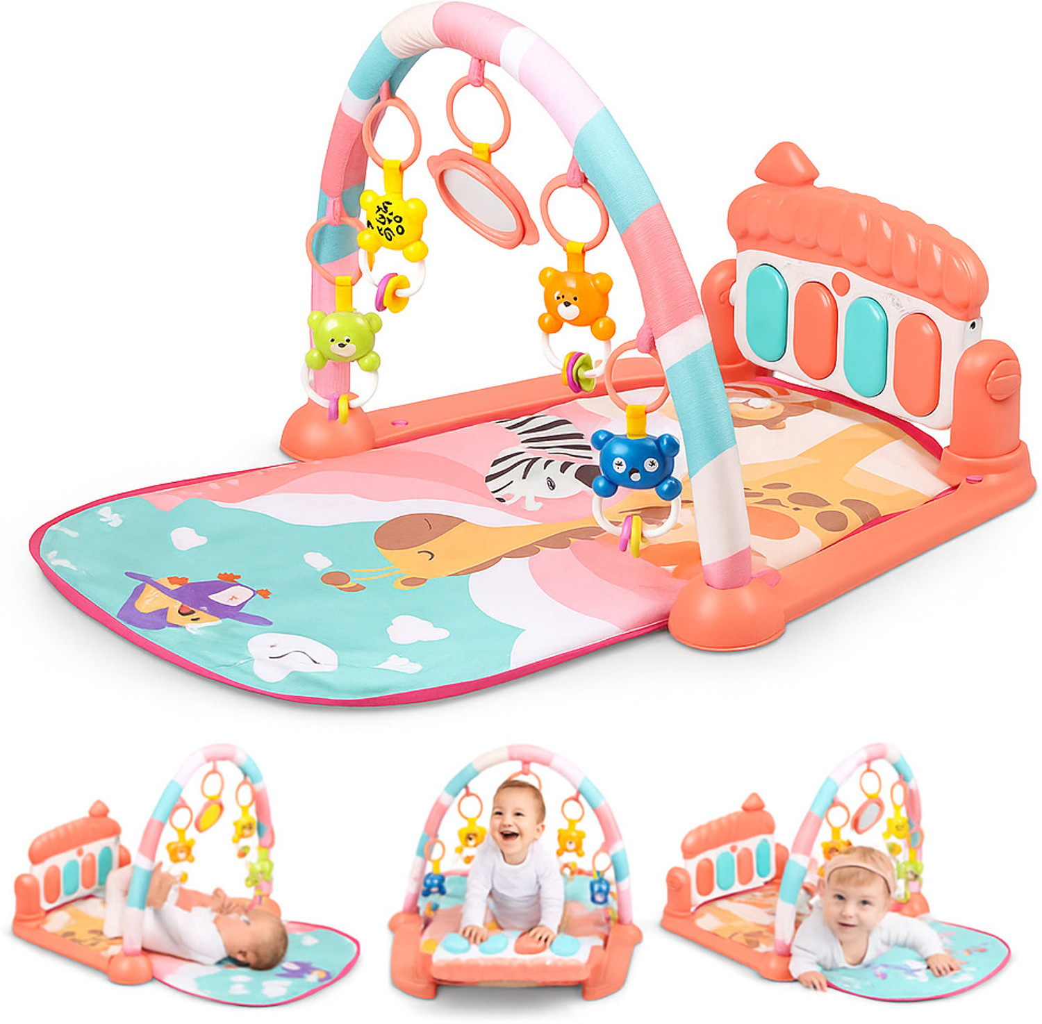 Image of URBANTOTS Babygym / Fitness Piano Rack Peach
