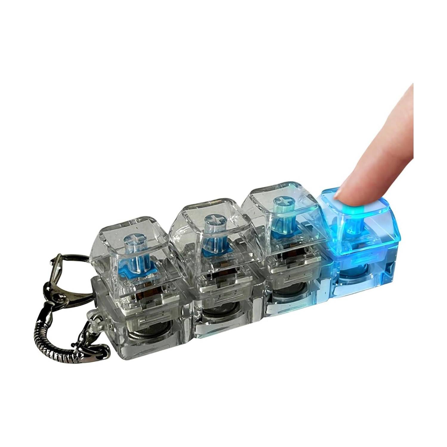 TRISHAAN Magic LED Click Button Keychain Toy Key Chain