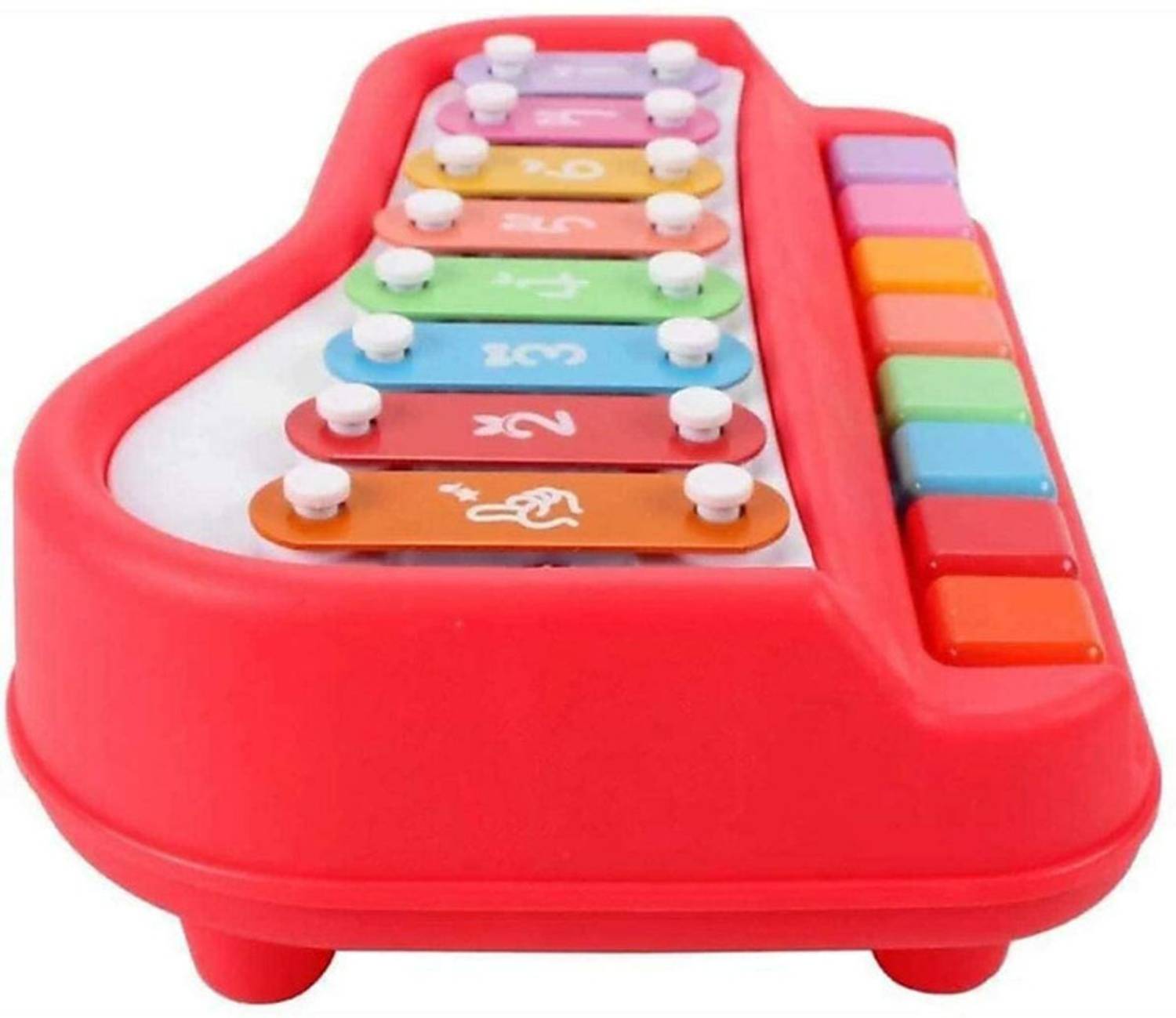 BHVMEY Musical Xylophone and big Piano, Non Toxic Plastic, Non-Battery