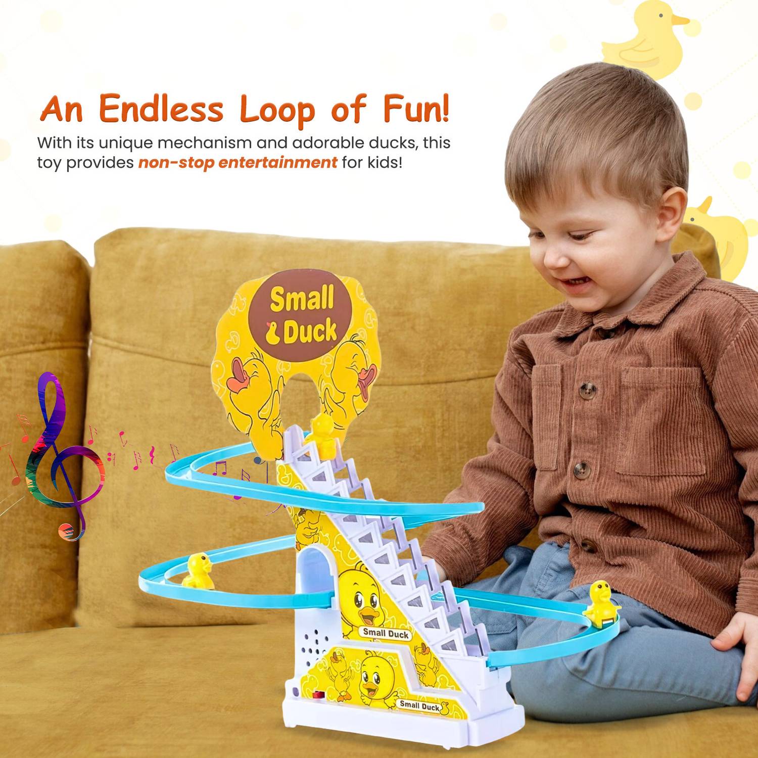 Sakuya Quacky Fun Duck Slide Toy Set - Image 2