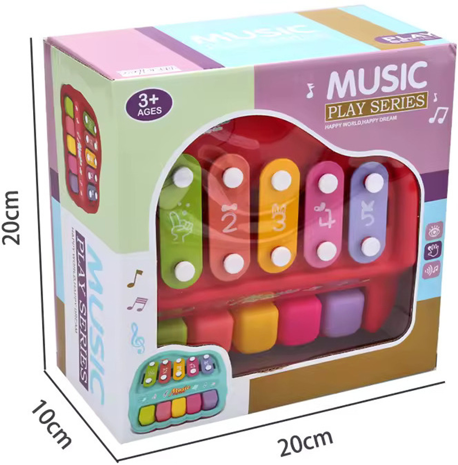 Image of ARIZON 2-in-1 Baby Piano & Xylophone with 5 Vibrant Keys toy for Kids