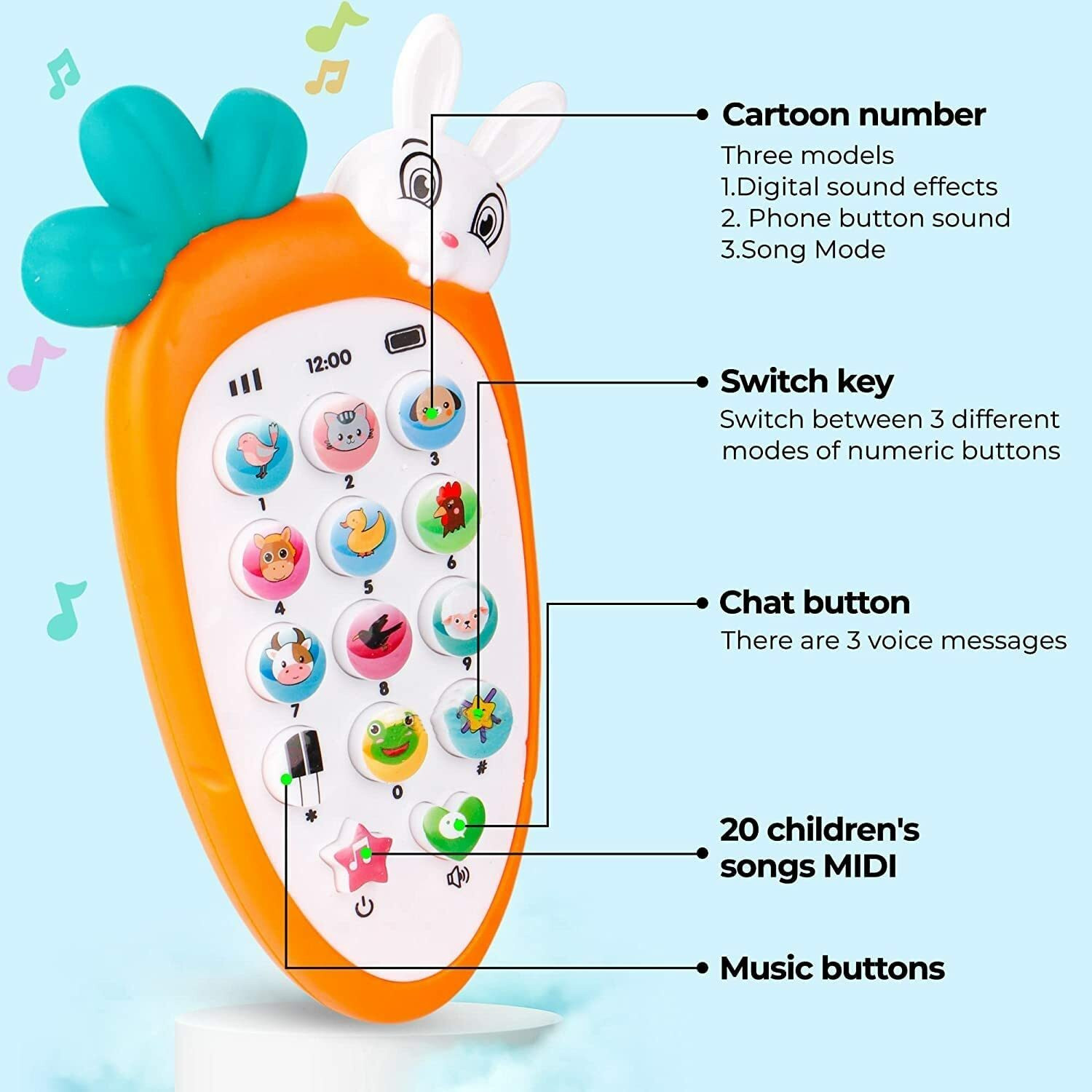 Image of AEXONIZ TOYS Baby Phone Toys,Toys Mobile Phone for Kids Small Phone Toy Musical Toys for Kids