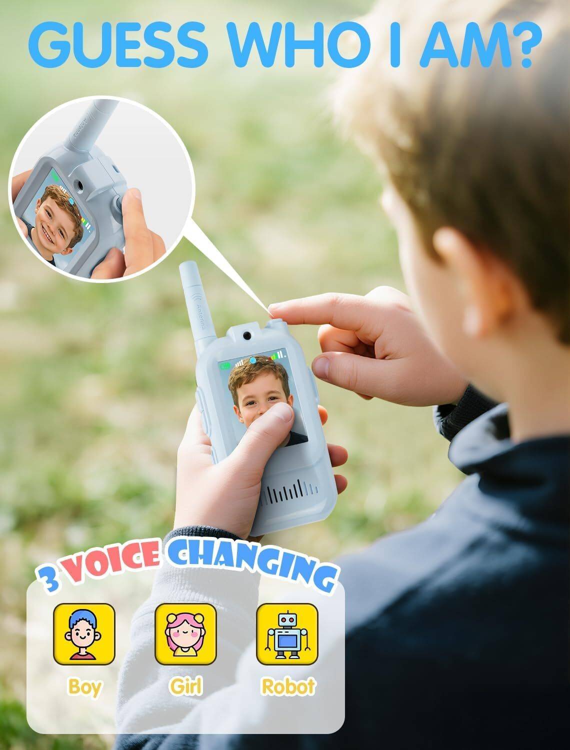 Video Walkie Talkies for Kids, Video Walkie Talkies for 3 4 5 6 Years Old Toy - Image 3