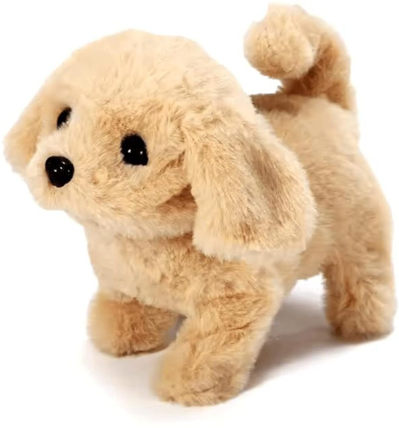 Image of QEEIG jumping and walking puppy soft twitching mouth and nose dog toy for kids