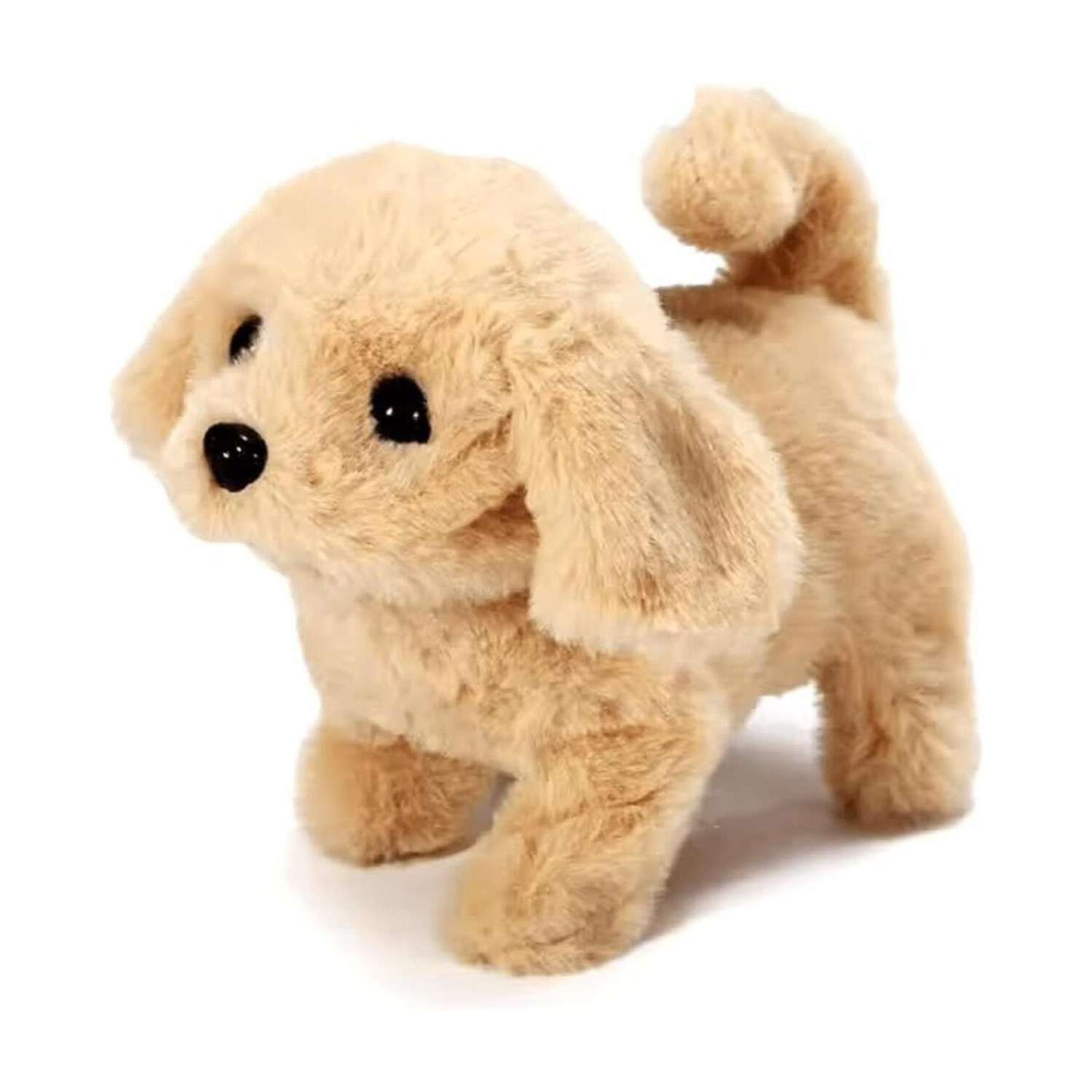 QEEIG jumping and walking puppy soft twitching mouth and nose dog toy for kids