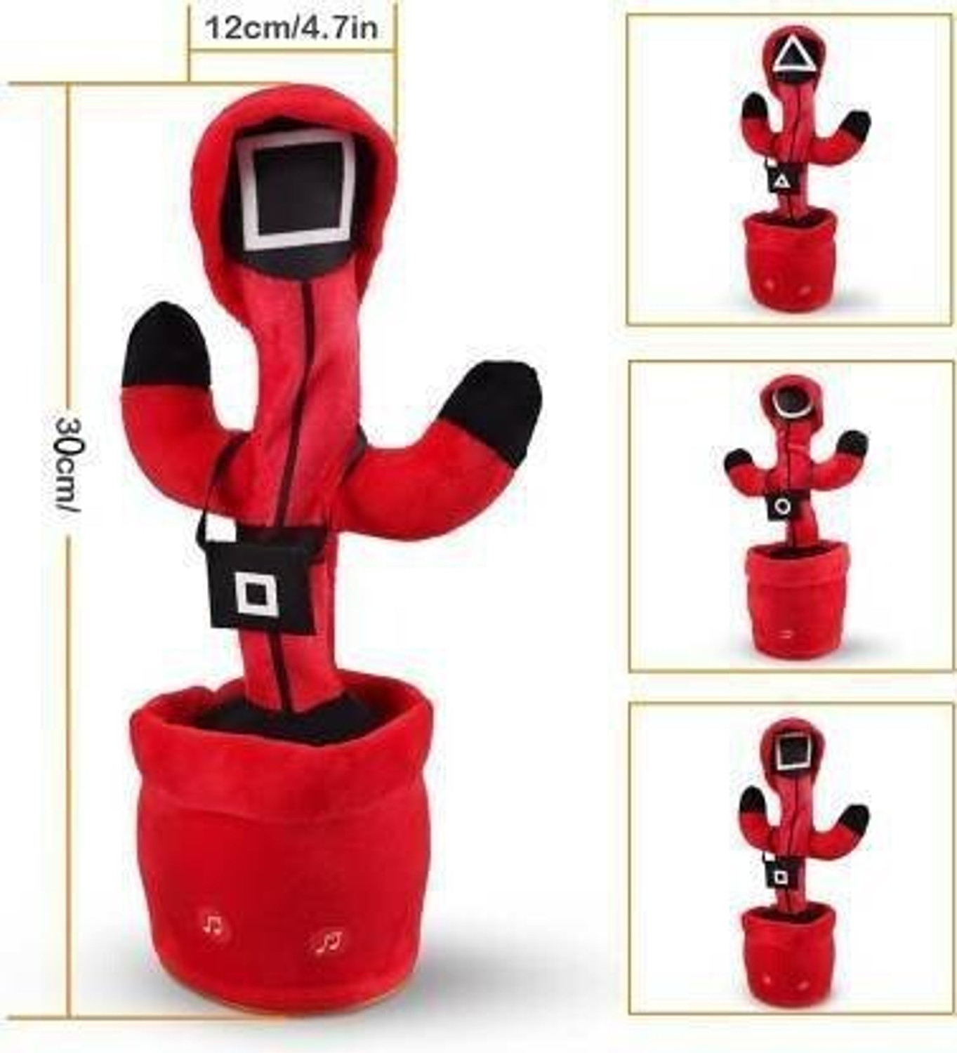 Image of BULLSTORM Dancing Cactus Toy Singing and Dancing Cactus Plush Toy Recording Cactus Toy Re