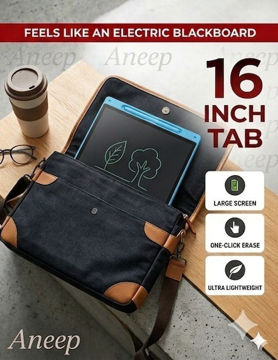 Image of Aneep 16 inch LCD Writing Pad for kids
