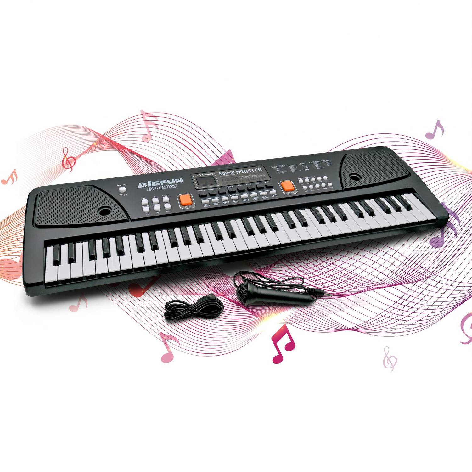 VikriDa Electronic Digital Piano Keyboard 61 Keys- Multi-Function Portable Piano