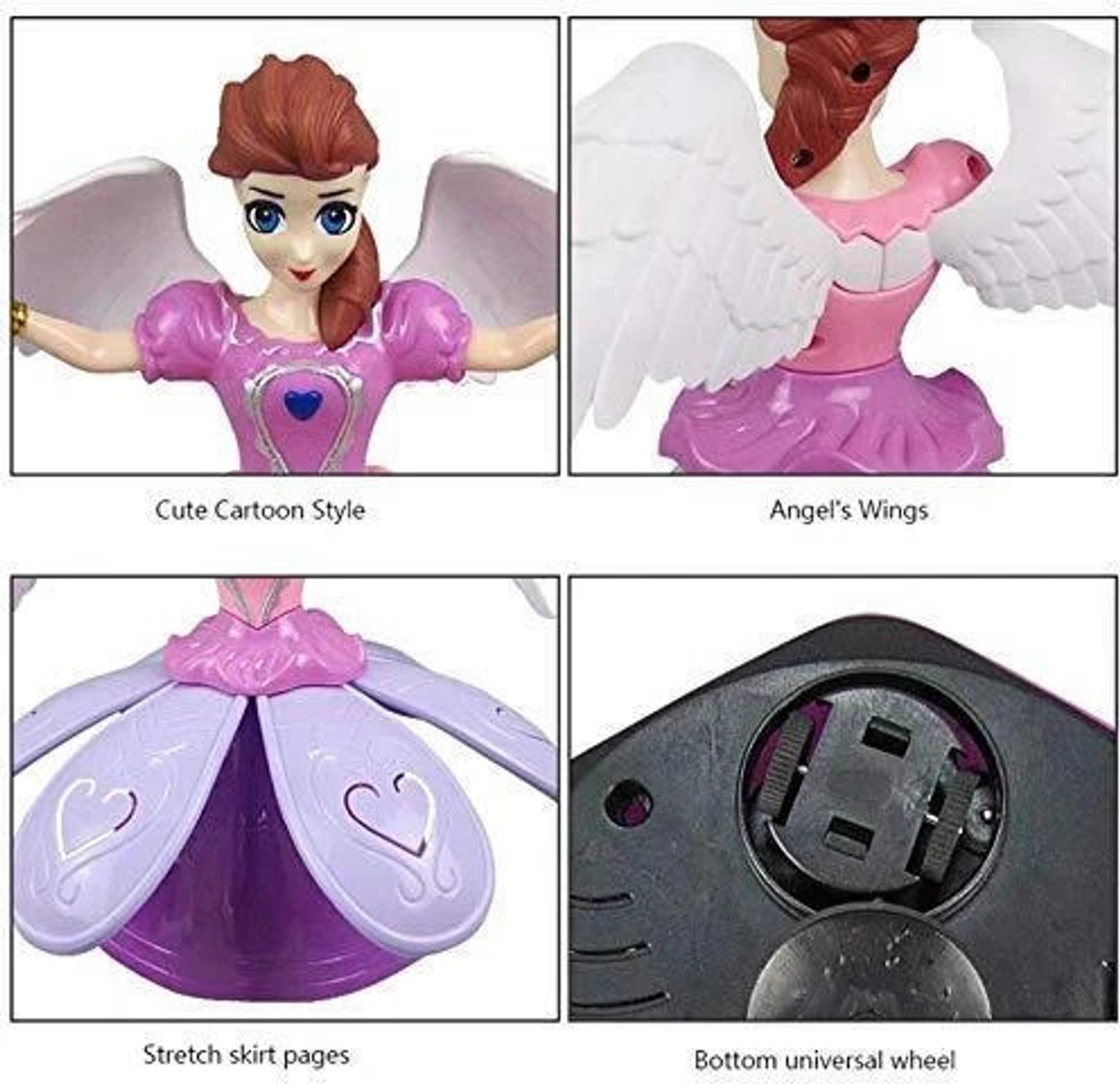 Image of CRITICS PICKS Cp Dancing Miracle Princess Toy Doll with Wings Interactive Revolving Cute Doll
