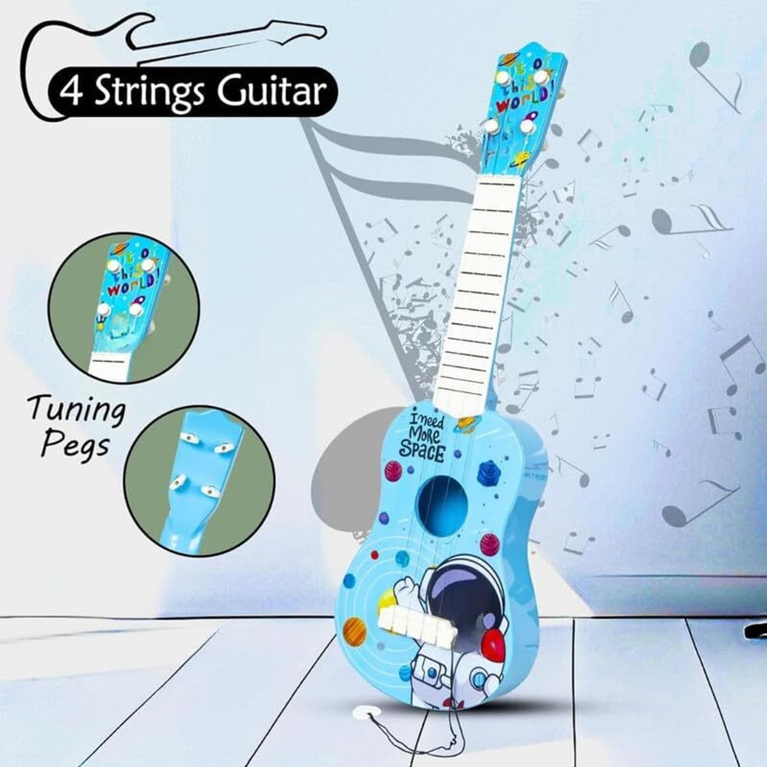 Image of AARISTRA Kids Toy Guitar 17 Inch Plastic Musical Instrument for Toddlers