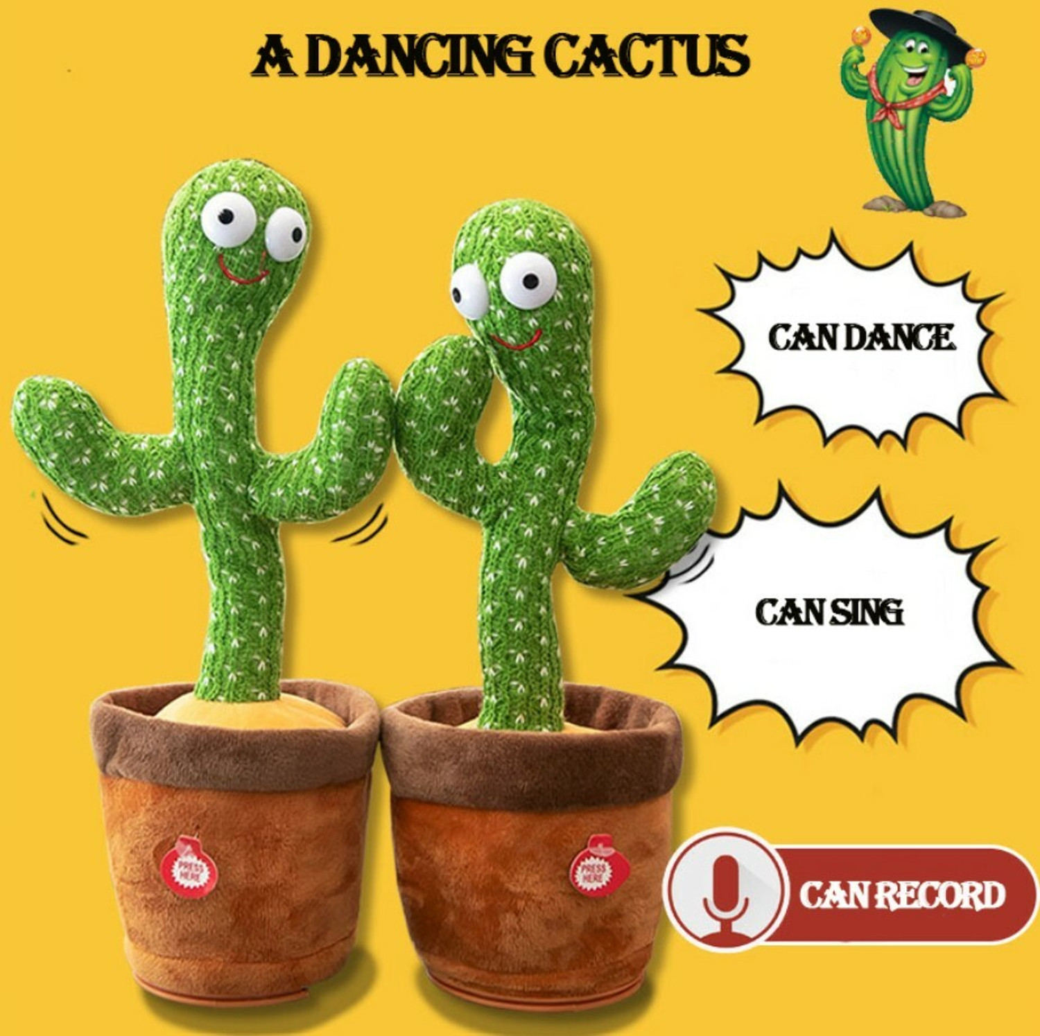 Image of Onshhm Dancing Cactus Toy Talking Cactus Toys for baby talking parrot Kids Toys