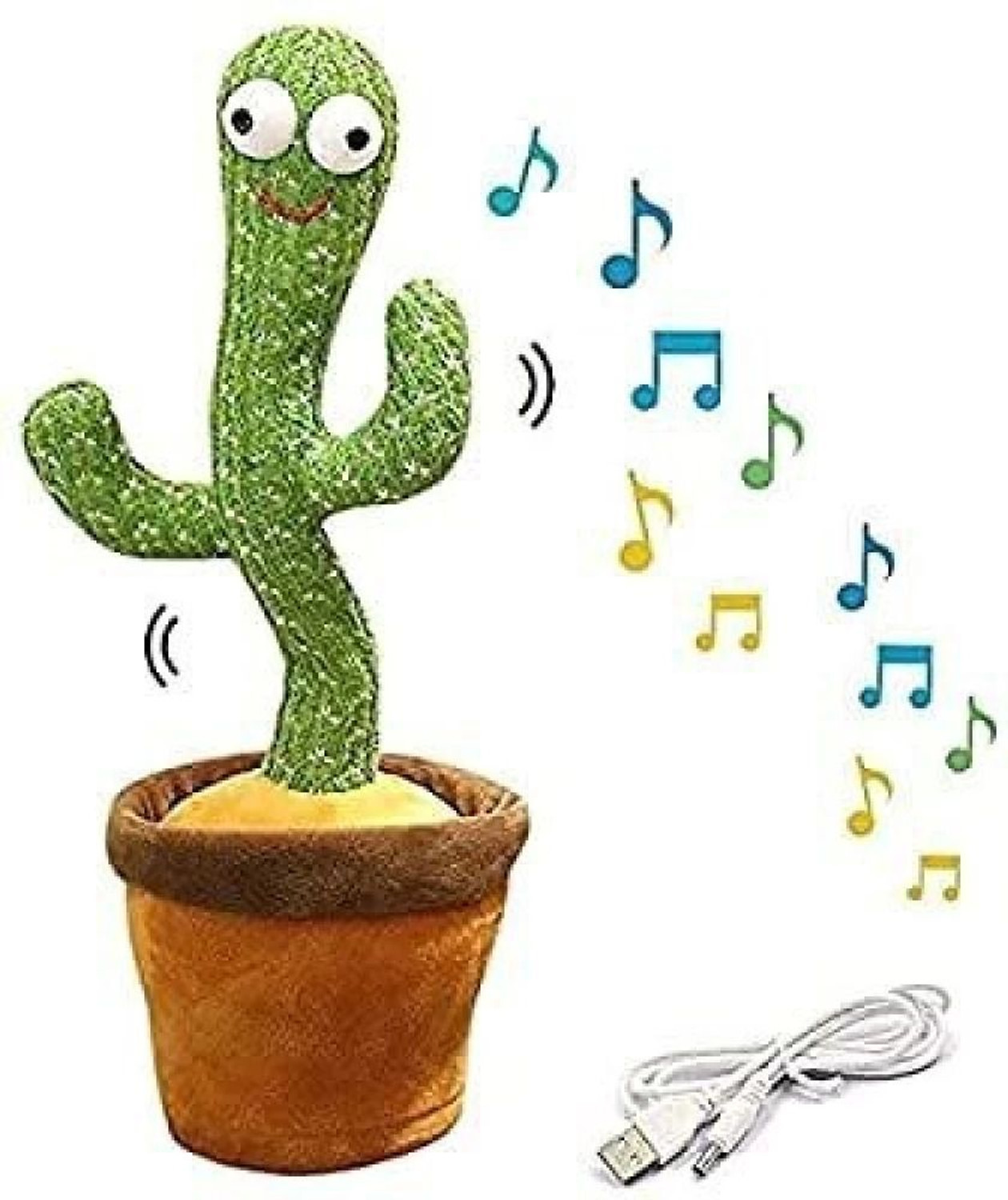 Image of TAPUJI Electronic Plush Toy with Lighting,Singing Cactus Recording and Repeat
