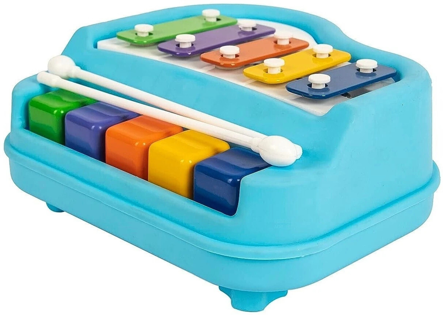 Image of Mamamagru Musical Xylophone and Mini Piano, Non Toxic Plastic, Non-Battery, Yellow