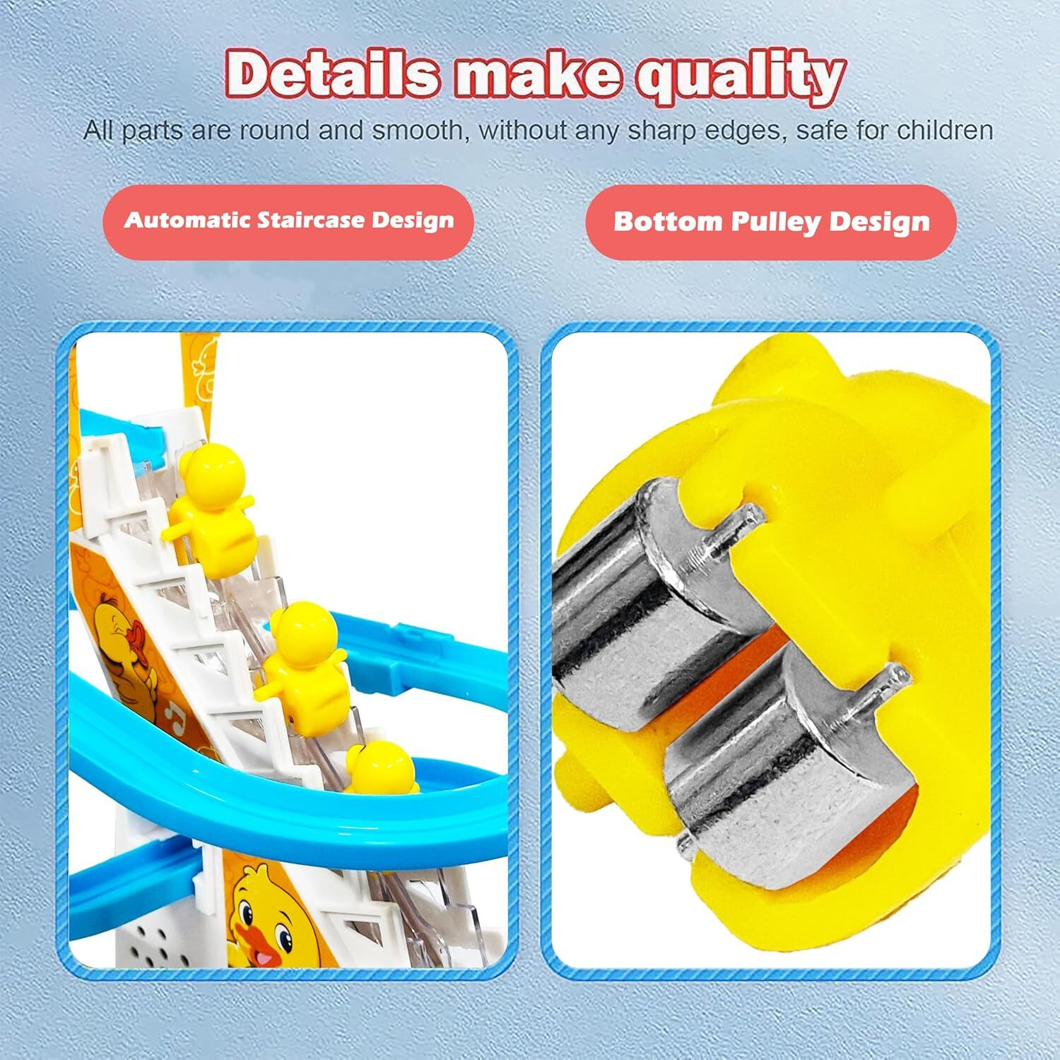 Image of SHREE TOYS Duck Track Set Toys For Kids With Light and Music Baby Toys for Kids Boys Girls (Yellow, Blue)