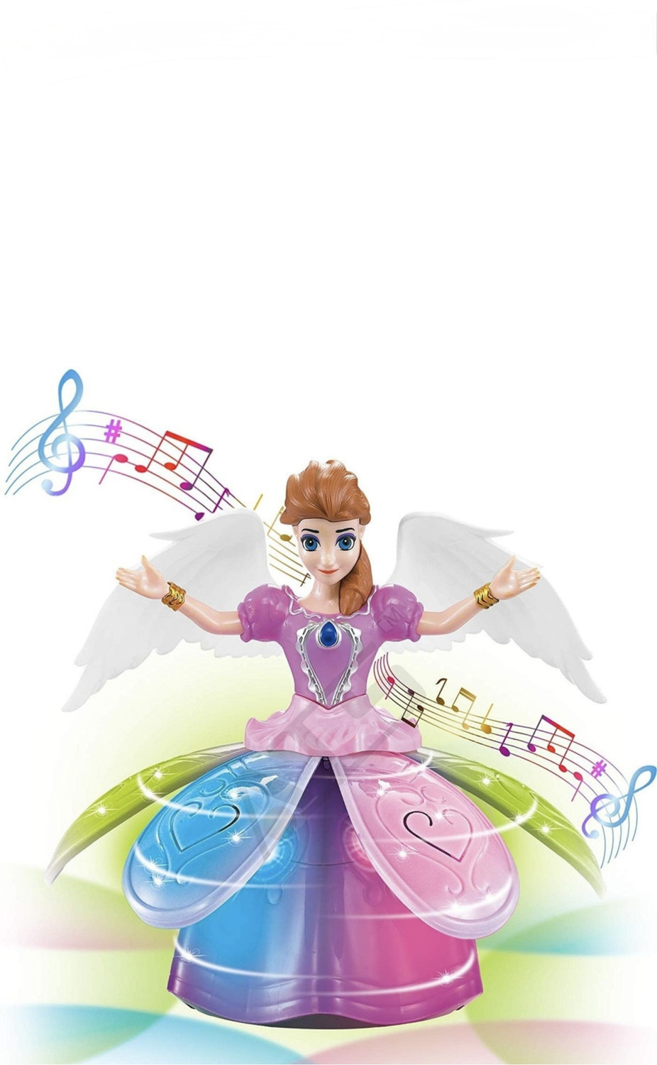 Image of Angel Dancing Doll With Light and music Dancing Rotating musical doll toy for kids