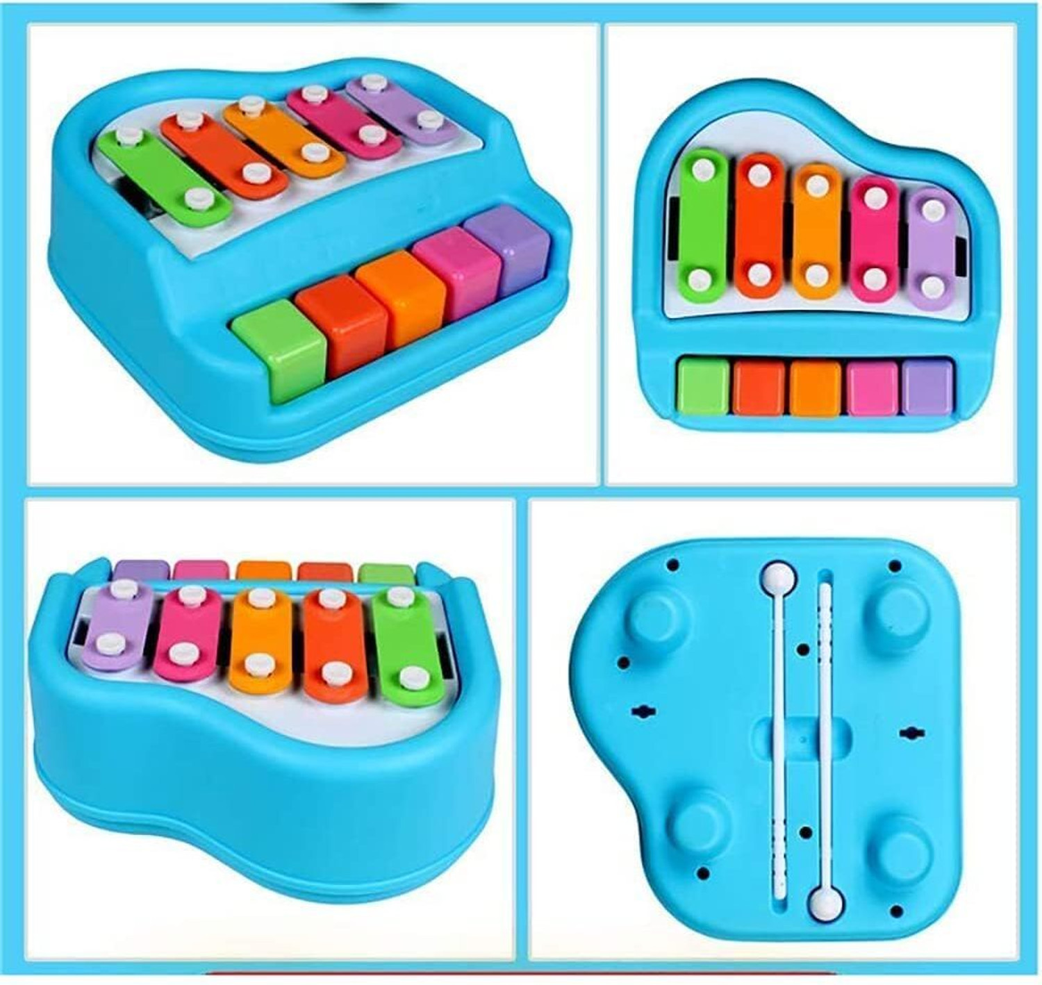 Image of ARIZON 2-in-1 Baby Piano & Xylophone with 5 Vibrant Keys toy for Kids
