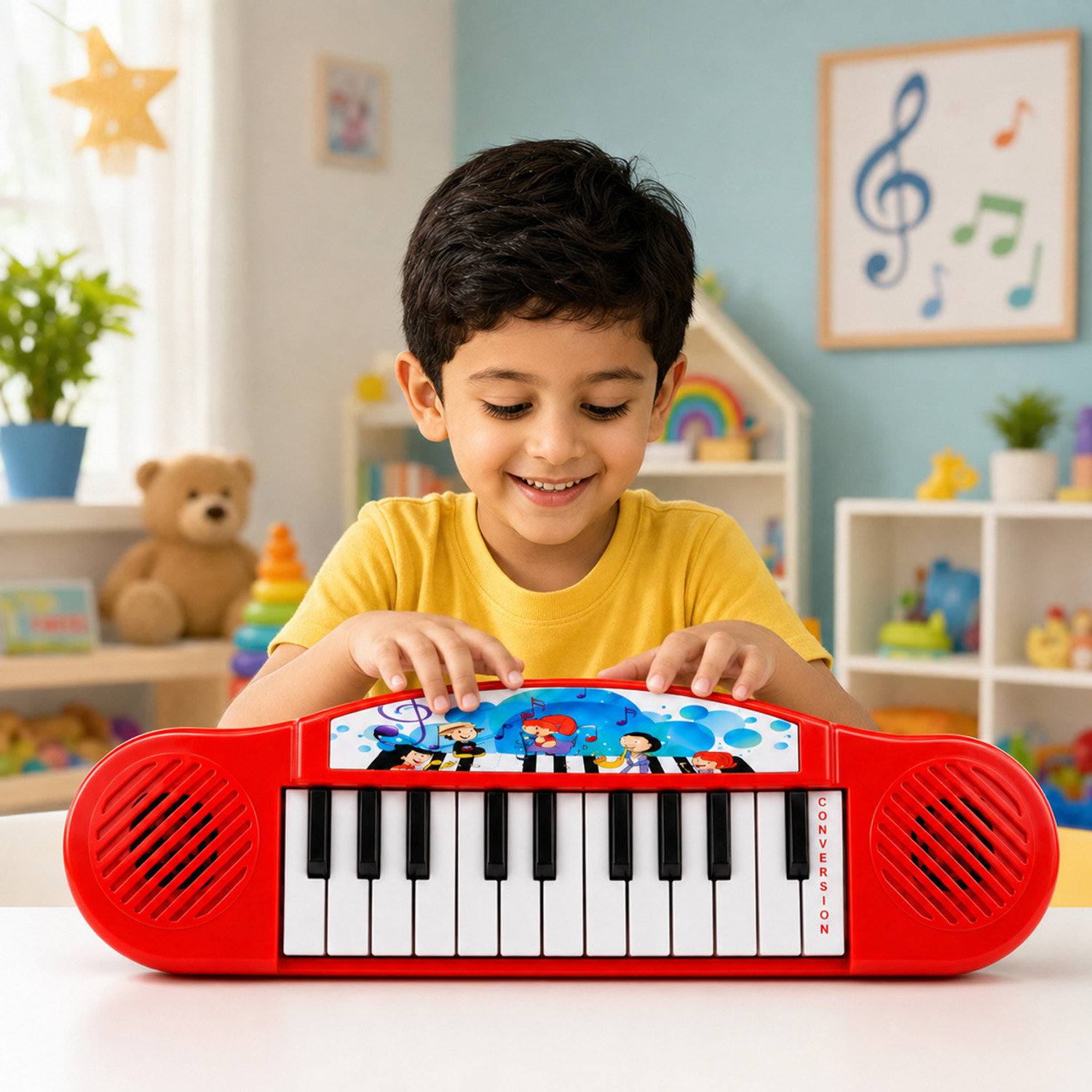 Image of Toy Giants Multi-Functional Kids Keyboard Piano Toy with Music & Sound, Battery Operated