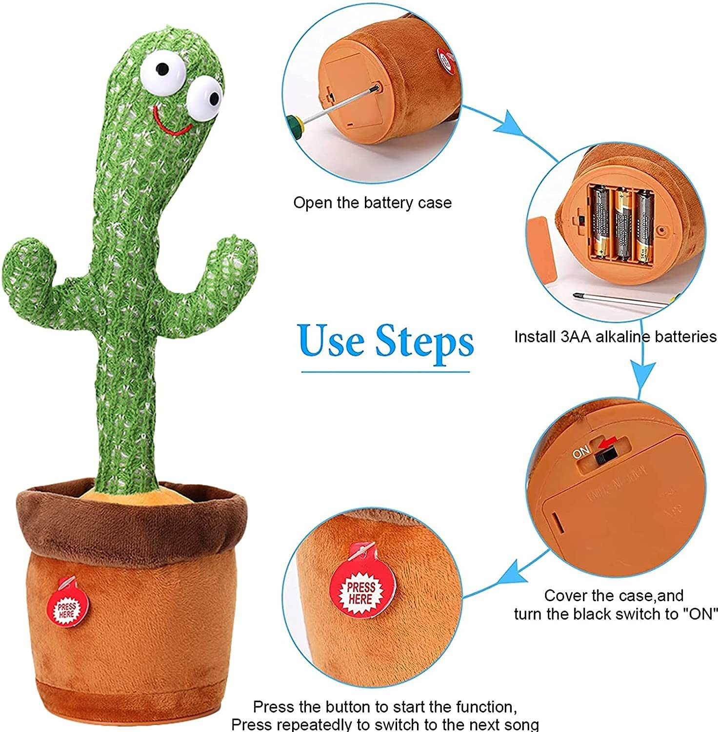 Image of KomalSG Animated Plush Talking Toy with Music and Dance Moves for Kids