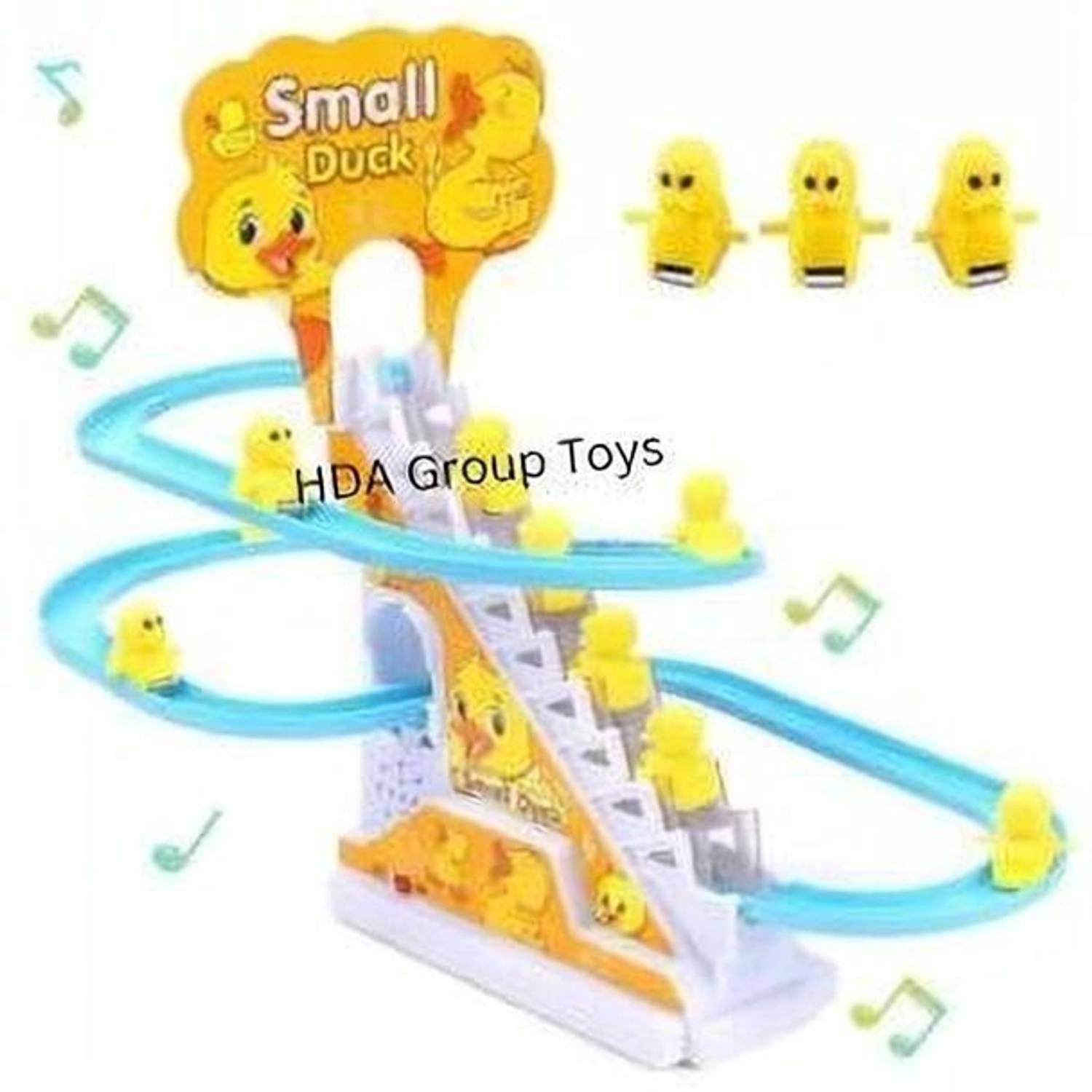 Adhira Toys Duck Track Set Toys for Kids Climbing Stairs Dancing Duck Slide Toy