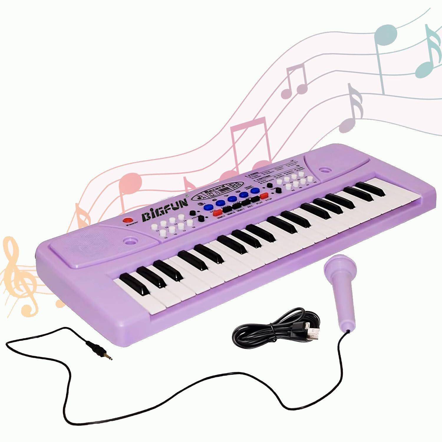 BIGFUN 37 Keys Rechargeable Piano Keyboard For Kid's With A Microphone