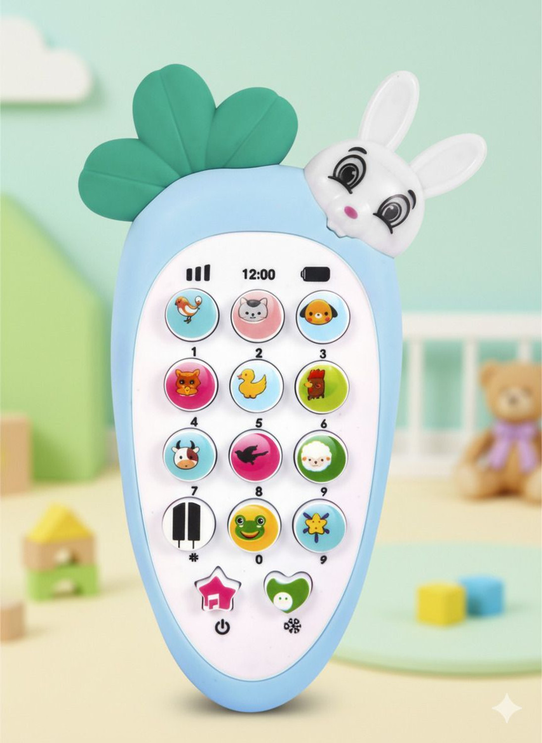 Image of fundreamz Rabbit Phone - Flip & Learn Musical Mobile Toy with Lights & Sounds