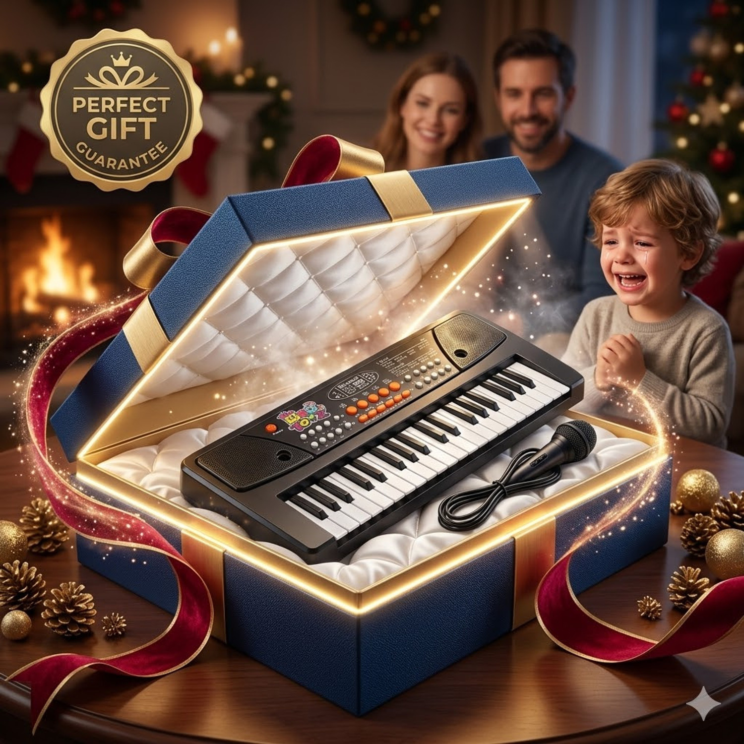 Image of KING TOYZ 37 Keys Piano Keyboard for Kids | Beginners with Mic & Recording Function