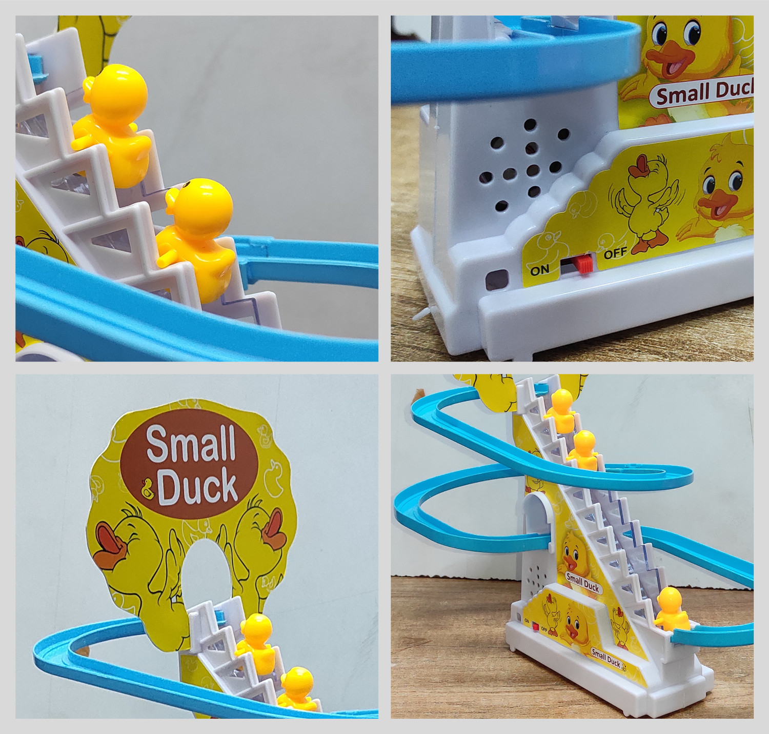Image of jvm Interactive Duck Stair Climbing Slide - light & Music Raceway Track for Kids