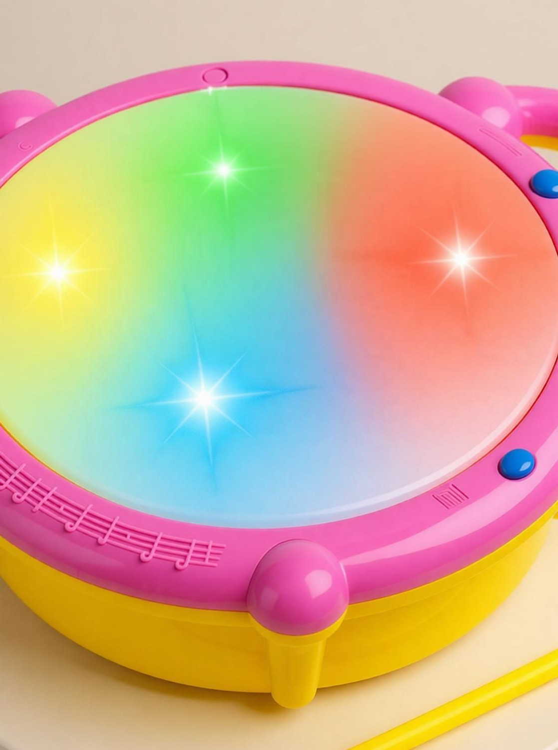Image of KOBBET Musical Toys for Kids 3D Flash Drums with Lights & Musical Good Quality Plastic