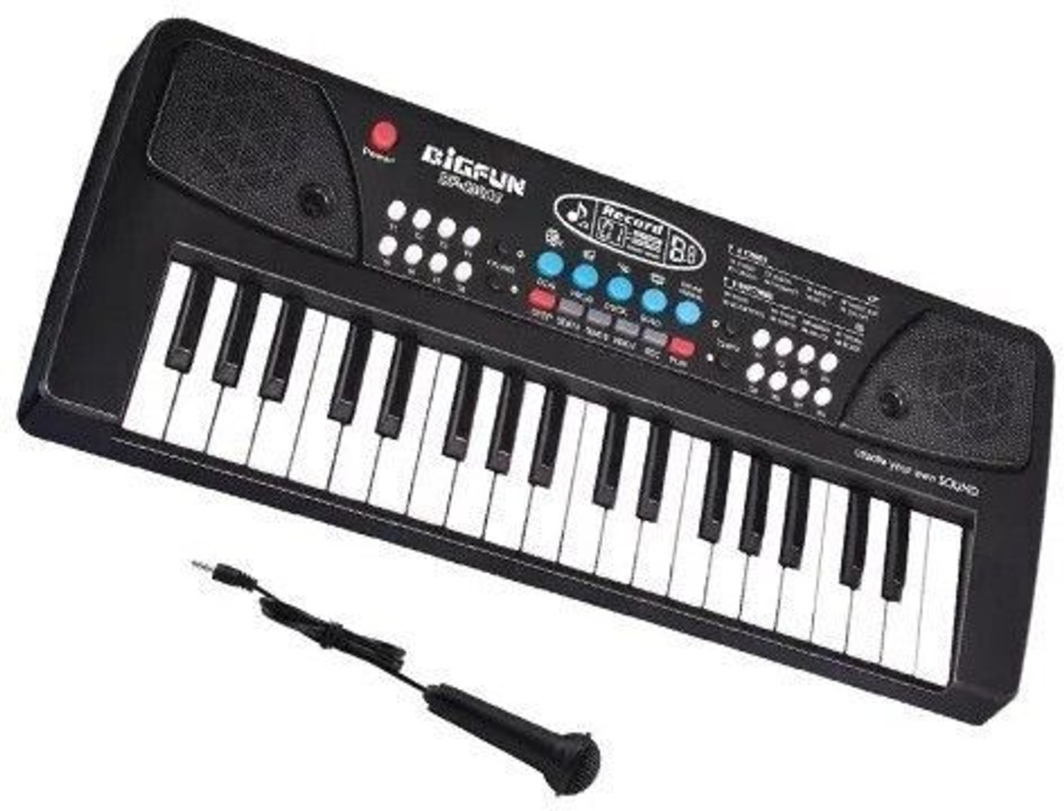 Image of BIGFUN The 37 Key Piano Keyboard Toy with Recording, Mic and USB Cable for Power-65