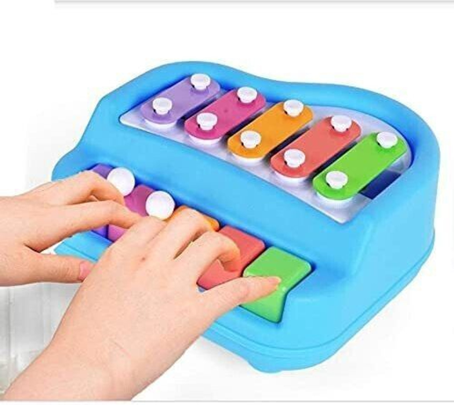 Image of Mamamagru Musical Xylophone and Mini Piano, Non Toxic Plastic, Non-Battery, Yellow