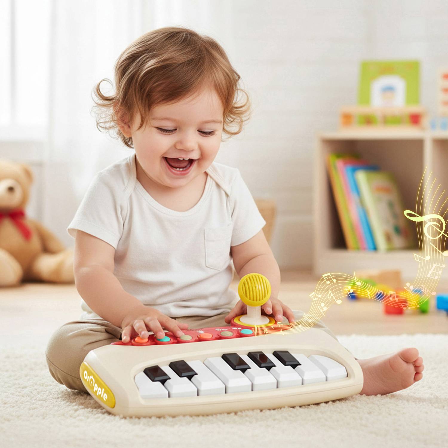 R for Rabbit Orapple Funtunes Musical Piano Toy with Lights, Music