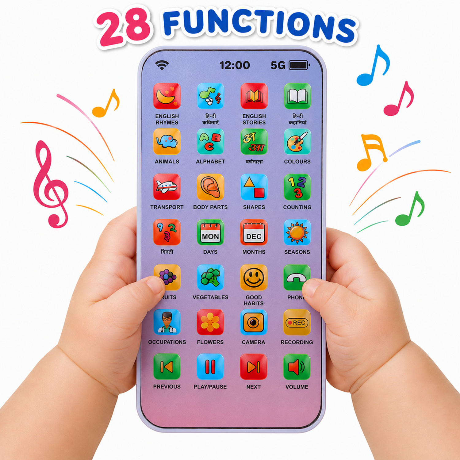 Image of Maa Momai Toys Kids Toys Smart Learning Mobile Phone for Baby Toys with Sound