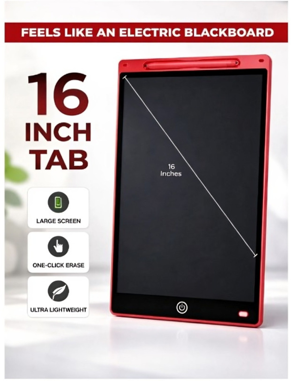 weezly 16 INCH LCD WRITING PAD "RED"