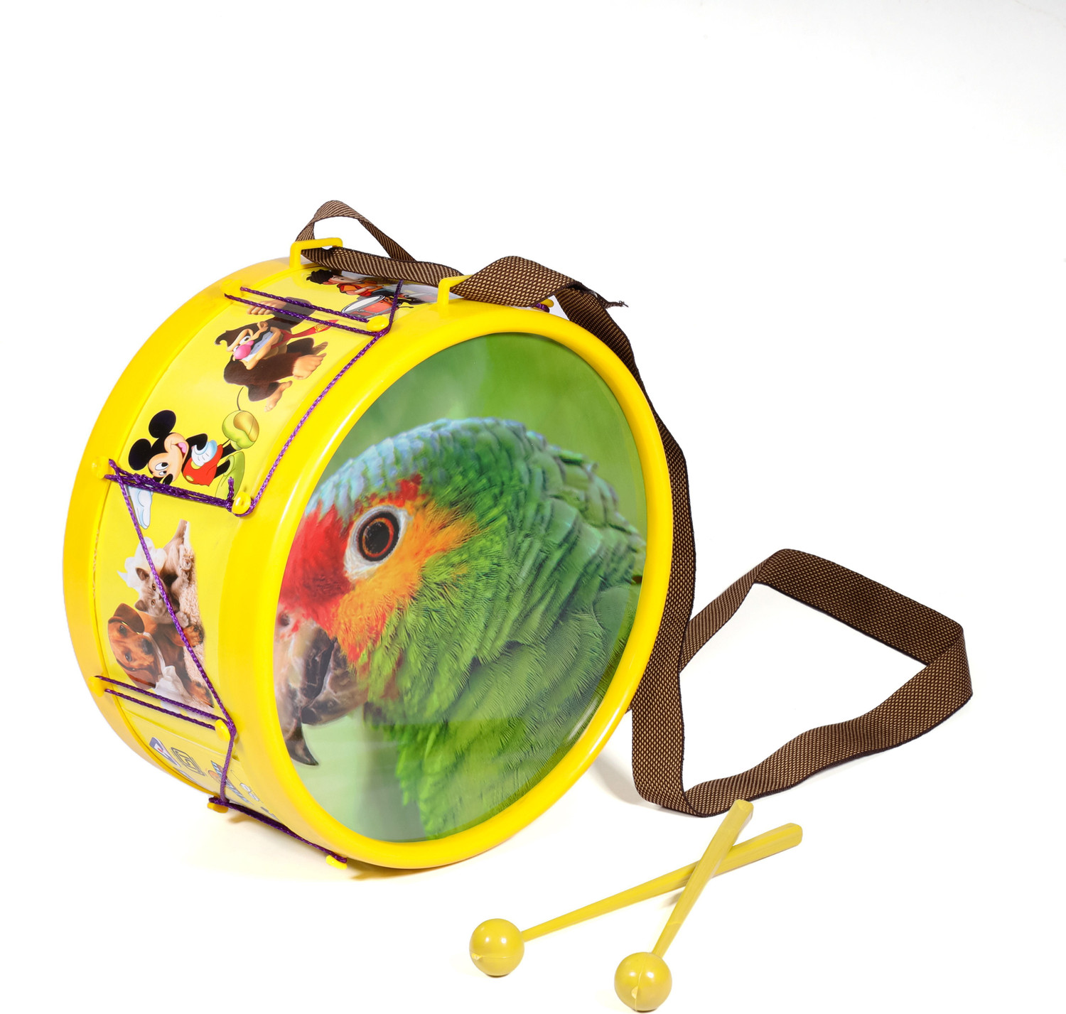 Image of khushi enterprise Musical Drum 09 sized Hight 10.7 cm and Width 20.3 cm Weight 310 Grams