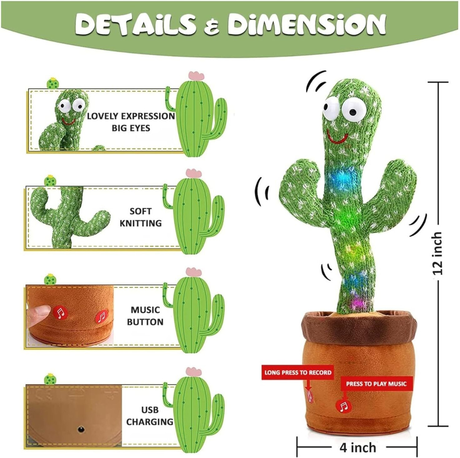 Image of KomalSG Animated Plush Talking Toy with Music and Dance Moves for Kids