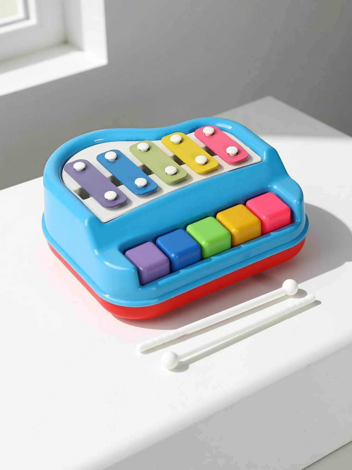 Image of Angel Kids 2 in 1 Xylophone and Mini Piano for Kids Educational Musical Instruments Toy