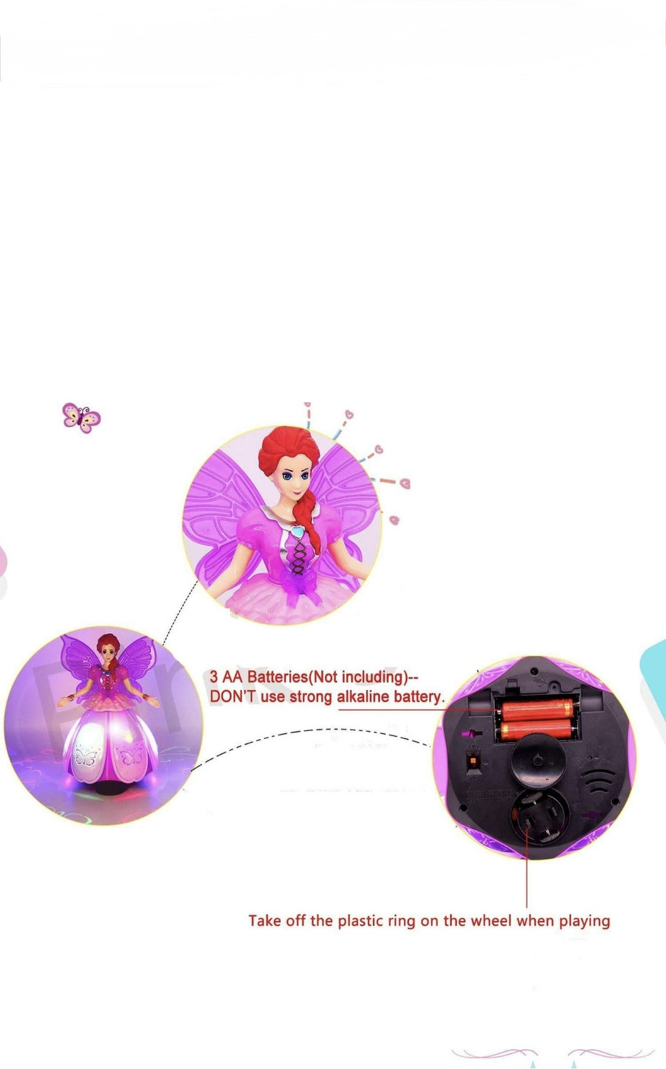 Image of Angel Dancing Doll With Light and music Dancing Rotating musical doll toy for kids