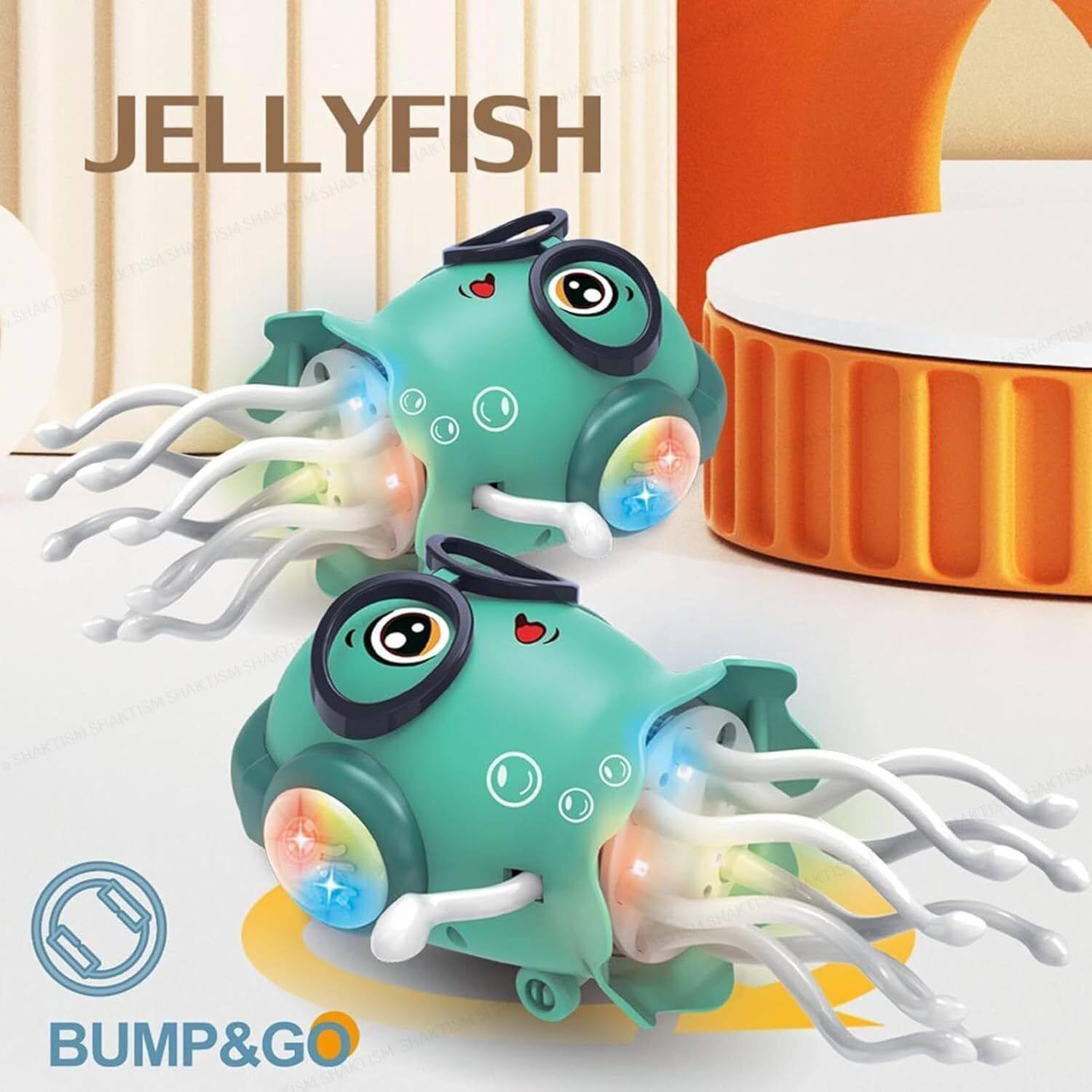 Image of Dac india promotions Dancing Jellyfish Toy, Light-up Musical Octopus with 360 Rotating,Random Colour