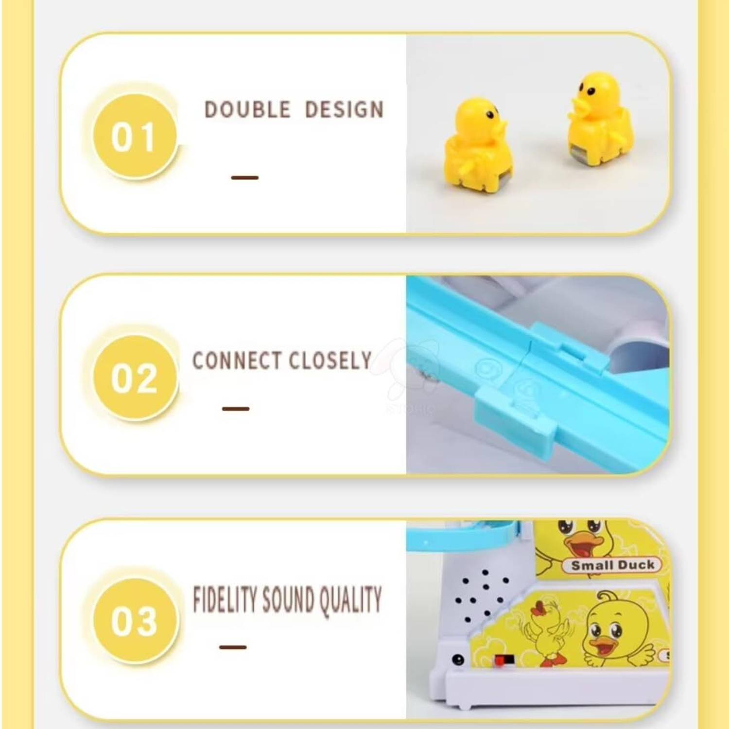 DUCK SLIDE TOY ,AUTOMATIC STAIR-CLIMIBING RACE TRACK SET , LIGHT & MUSICAL - Image 3