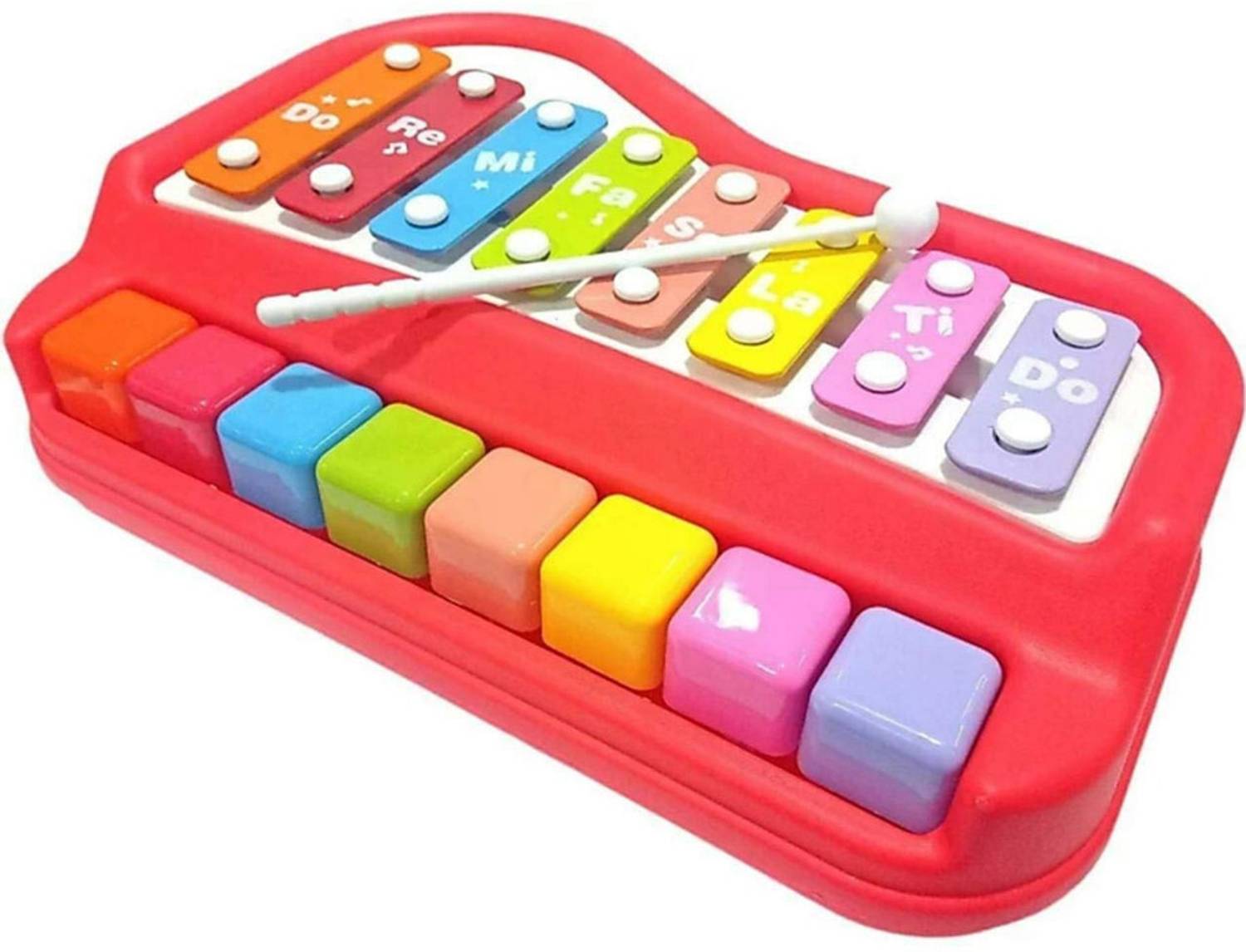 BHVMEY Premium Quality 2 in 1 Xylophone and Piano with Musical Cards Toy