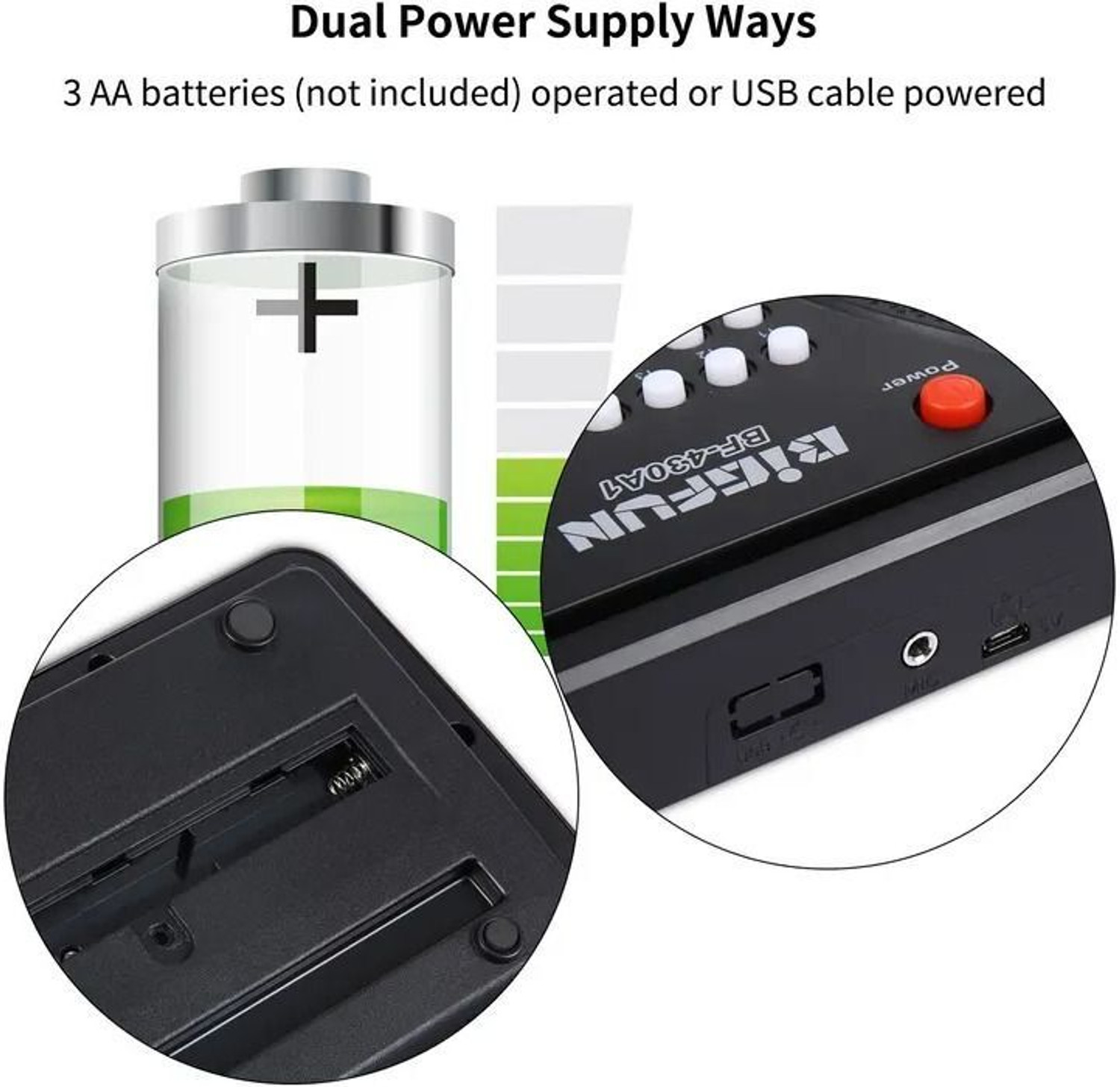 Image of SALEOFF The 37 Key Piano Keyboard Toy with Recording, Mic and USB Cable for Power-17