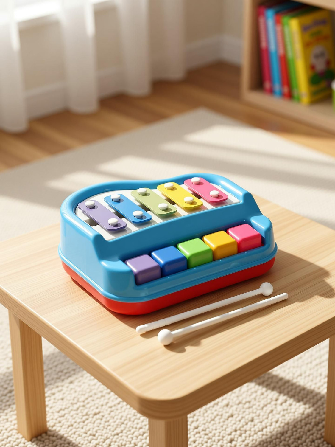 Image of Angel Kids 2 in 1 Xylophone and Mini Piano for Kids Educational Musical Instruments Toy