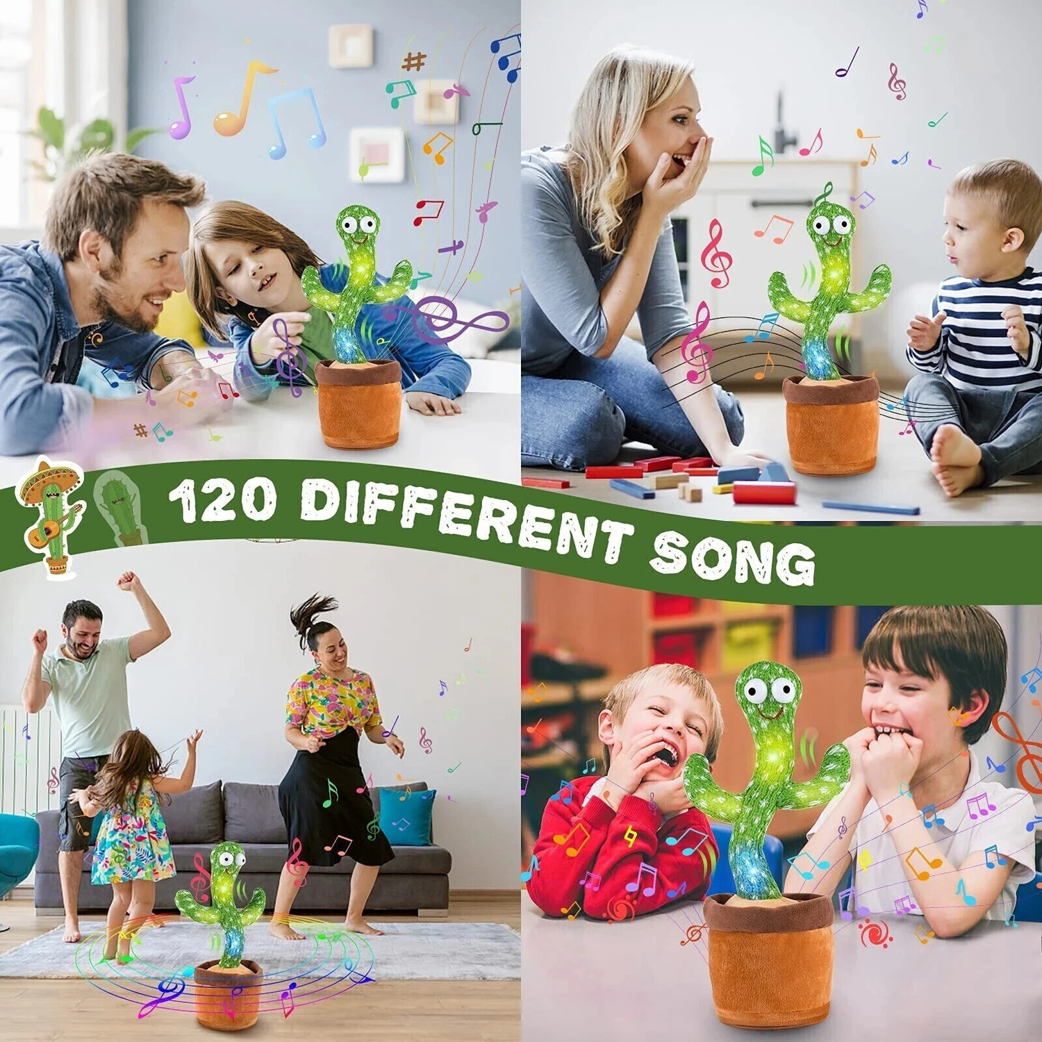 Image of SHRIBALAJITOYS Dancing Cactus Repeat, Repeat+Recording+Dance+Sing