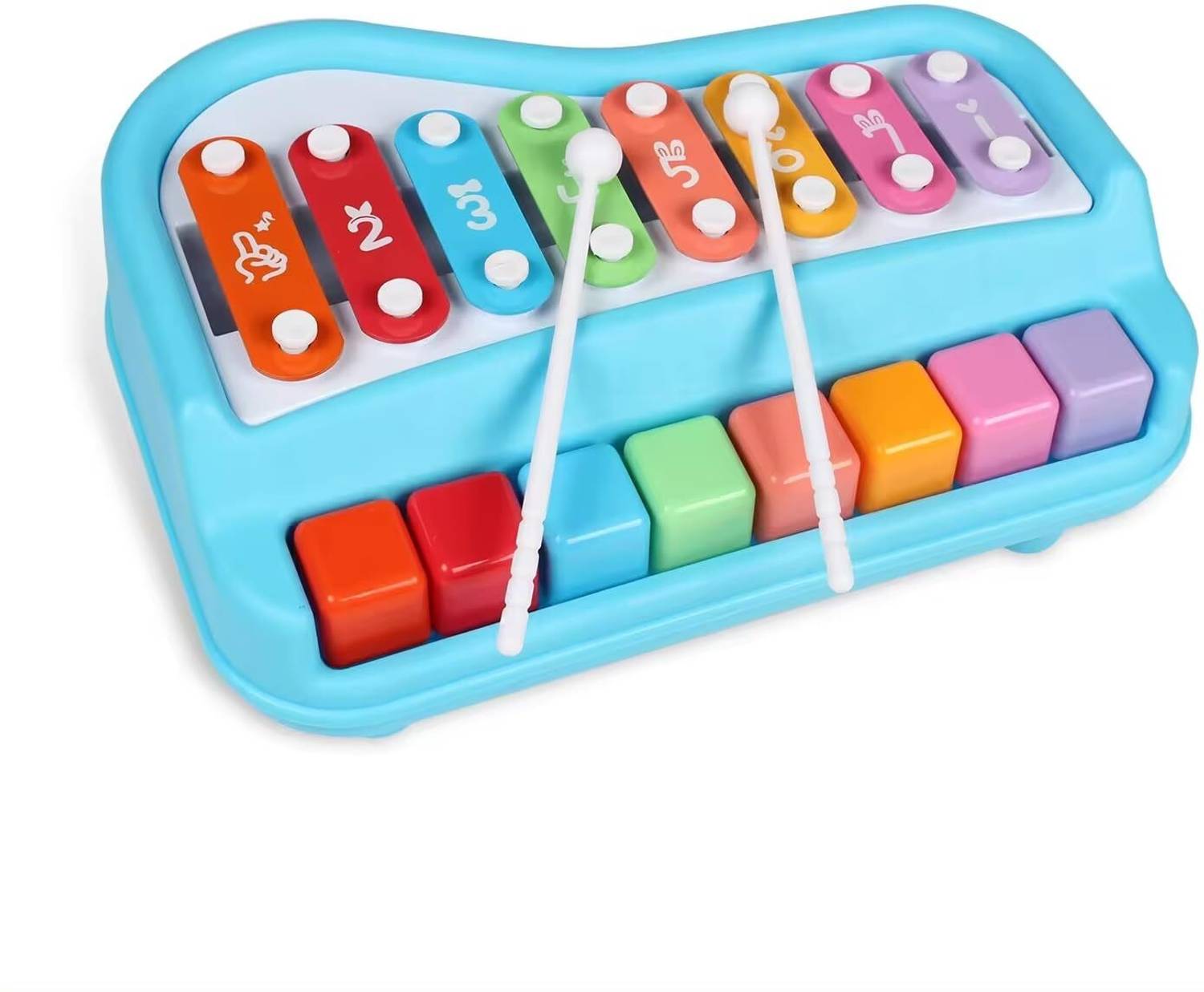ARIZON "2-in-1 Baby Piano & Xylophone Toy with 8 Bright Keys toy for Kids