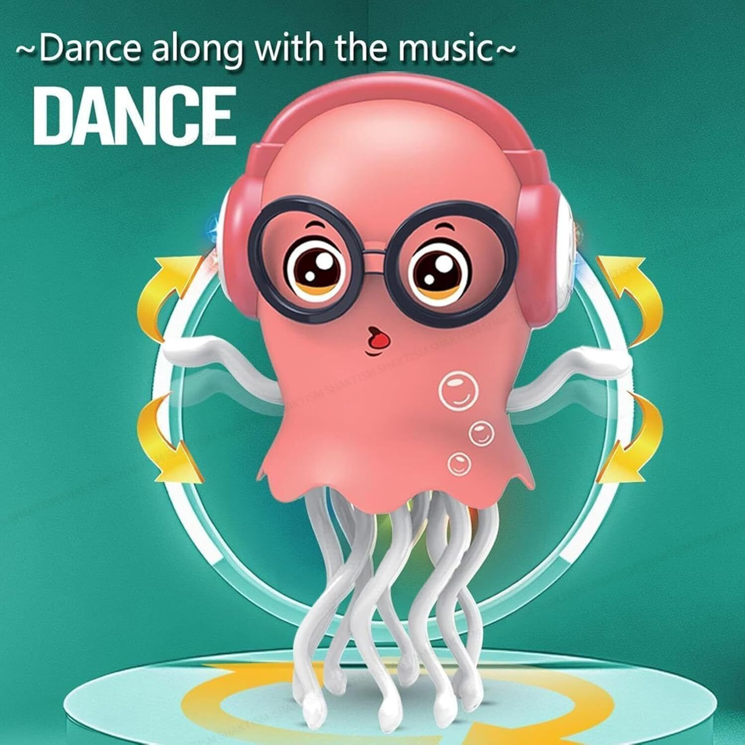 Image of Celvia Dancing Jellyfish Toy with Music & Movement | Bump and Go Toy for Kids