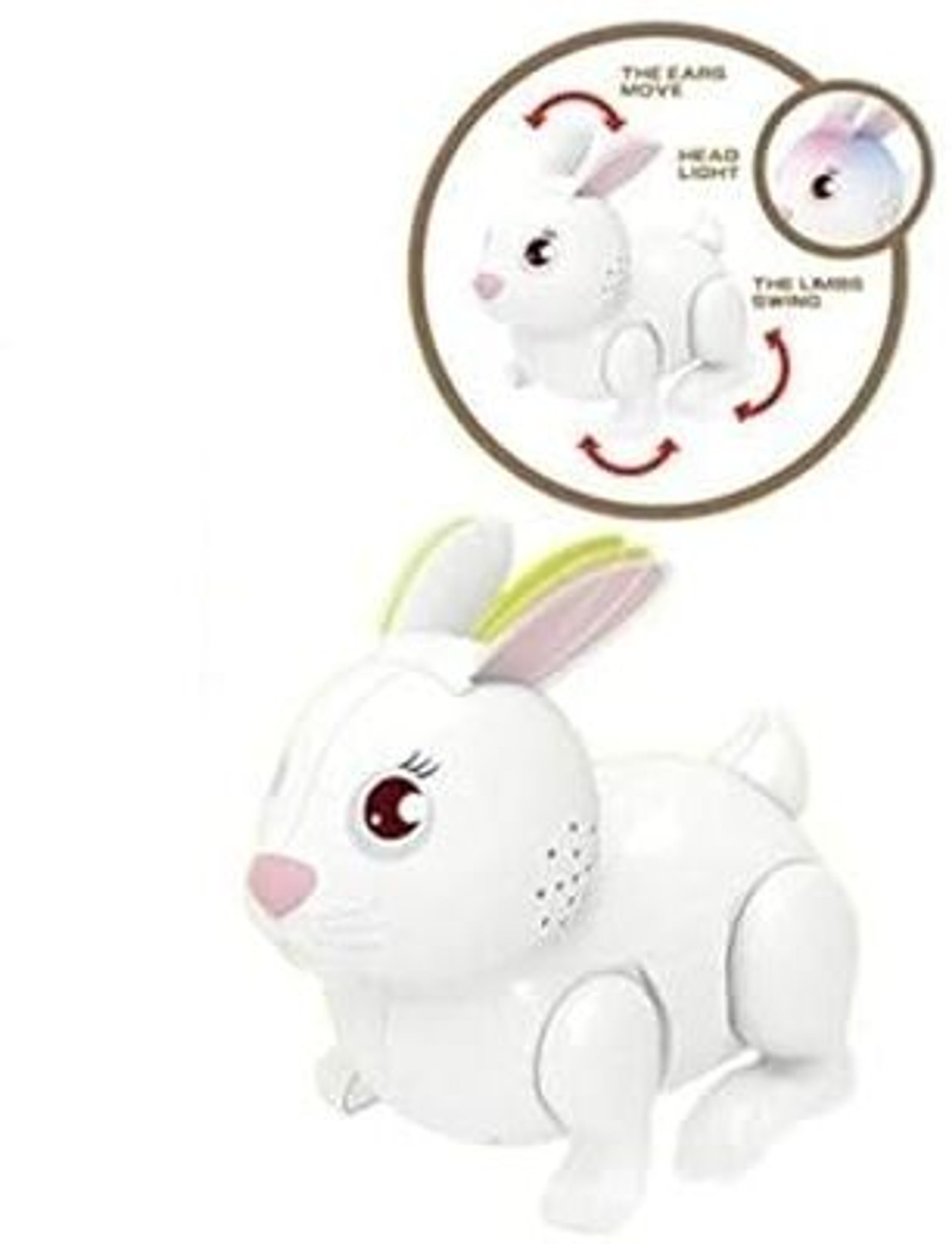 Image of leia traders Musical Jumping Bunny Toy, LED Light-Up Motion Sensor Rabbit